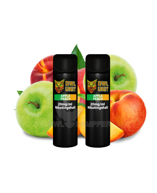 Apple Peach Prefilled Pod OWL Unit 600 Puffs (2er Pack)