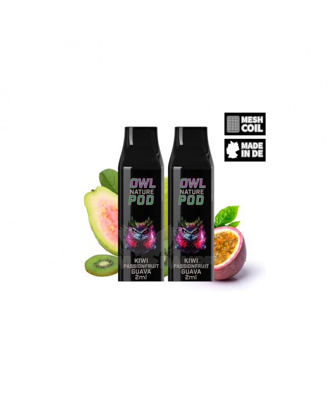 OWL Nature Pod Kiwi Passionfruit Guava Nikotinsalzliquid Tank Doppelset
