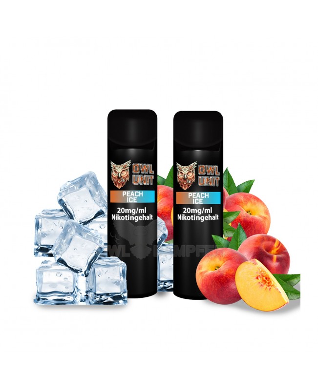 Peach Ice Prefilled Pod OWL Unit 600 Puffs (2er Pack)