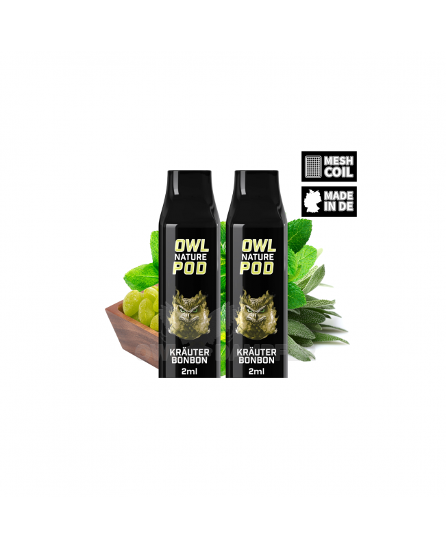 OWL Nature Pod Kräuterbonbon Nikotinsalzliquid Tank Doppelset