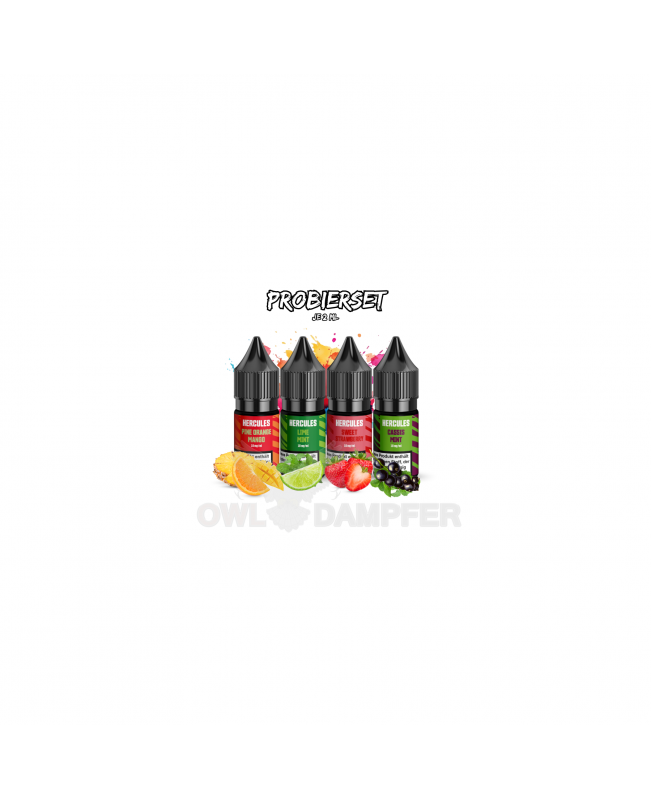 Liquids Probierset 4 Sorten Nikotinsalz (Hercules)...