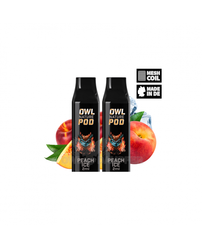 OWL Nature Pod Peach Ice Nikotinsalzliquid Tank Doppelset