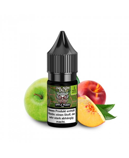 Apfel Pfirsich Nikotinliquid 10 ml OWL NON SALT