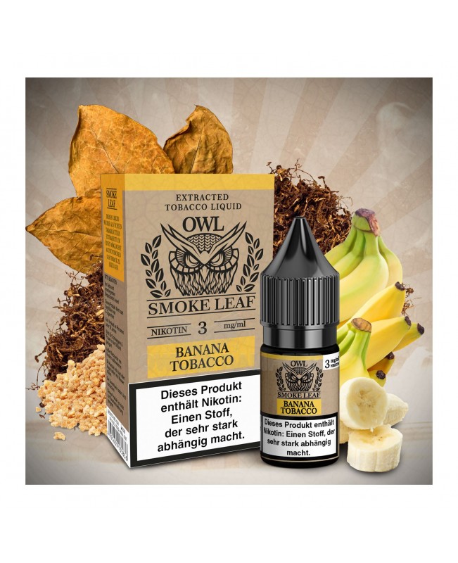 Liquid Banana Tobacco Aroma - OWL Smoke Leaf (mit echtem Tabakextrakt) 10 ml