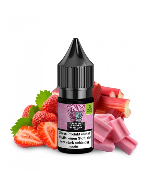 OWL Non SALT Liquid Strawberry Rhubarb Bubblegum 1...