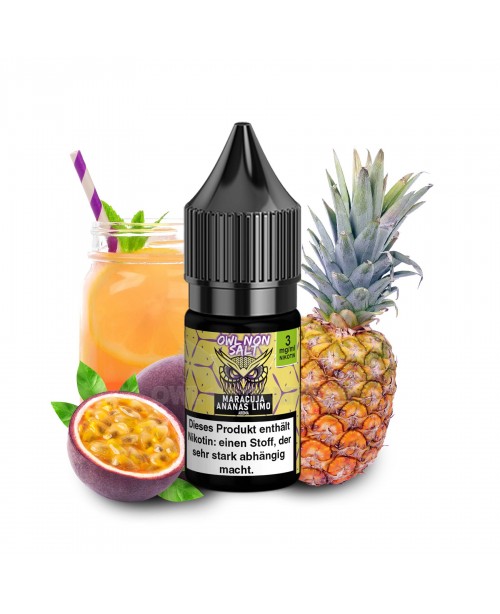OWL Non SALT Liquid Maracuja Ananas Limo 10 ml